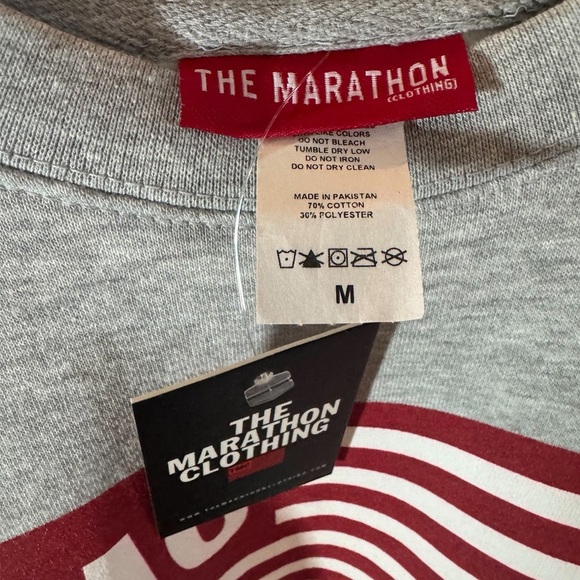 The Marathon Clothing Flag Logo Gray Sweatshirt- Medium Men, Large Women - Picture 3 of 3